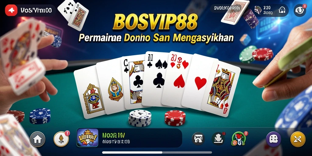 Tampilan menarik dari gameplay Domino di BOSVIP88.
