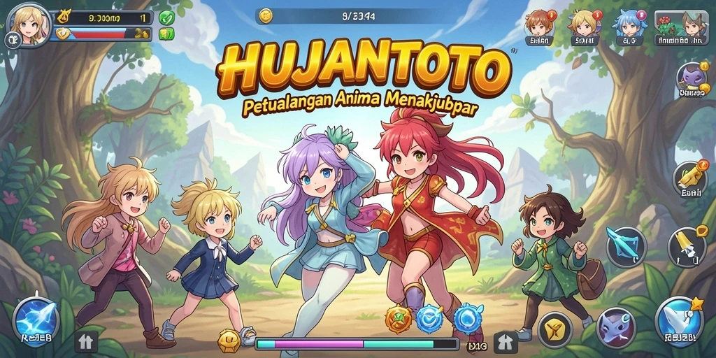 Tampilan menarik dari gameplay HUJANTOTO yang penuh aksi anime.