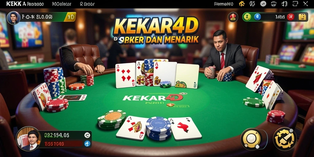 Tampilan gameplay seru dari permainan Poker KEKAR4D.