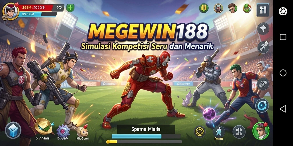 Tampilan gameplay seru di MEGEWIN188 dengan interaksi pemain yang dinamis.