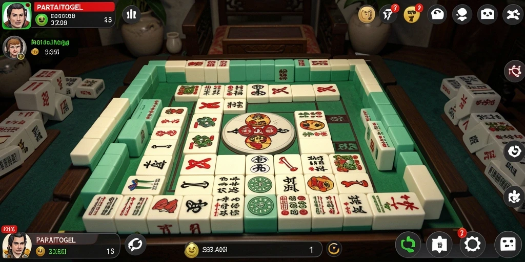 Tampilan gameplay Mahjong yang menantang dan seru di PARTAITOGEL.