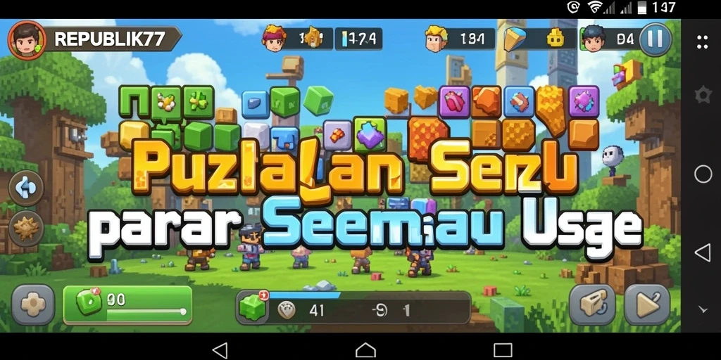 Gambaran gameplay menarik dari REPUBLIK77 dalam menyelesaikan puzzle.