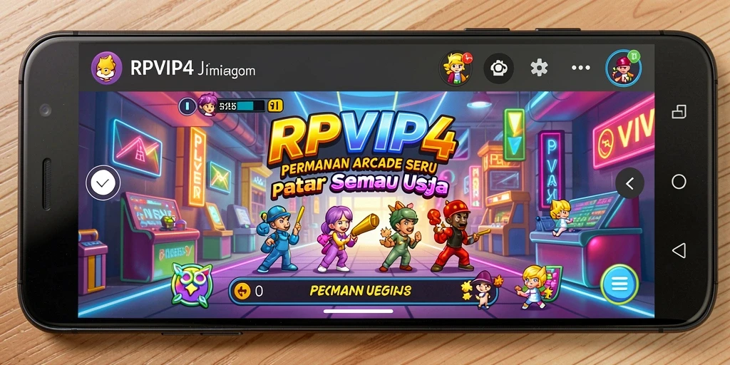 Tampilan gameplay menarik dari RPVIP4 dalam suasana arcade.