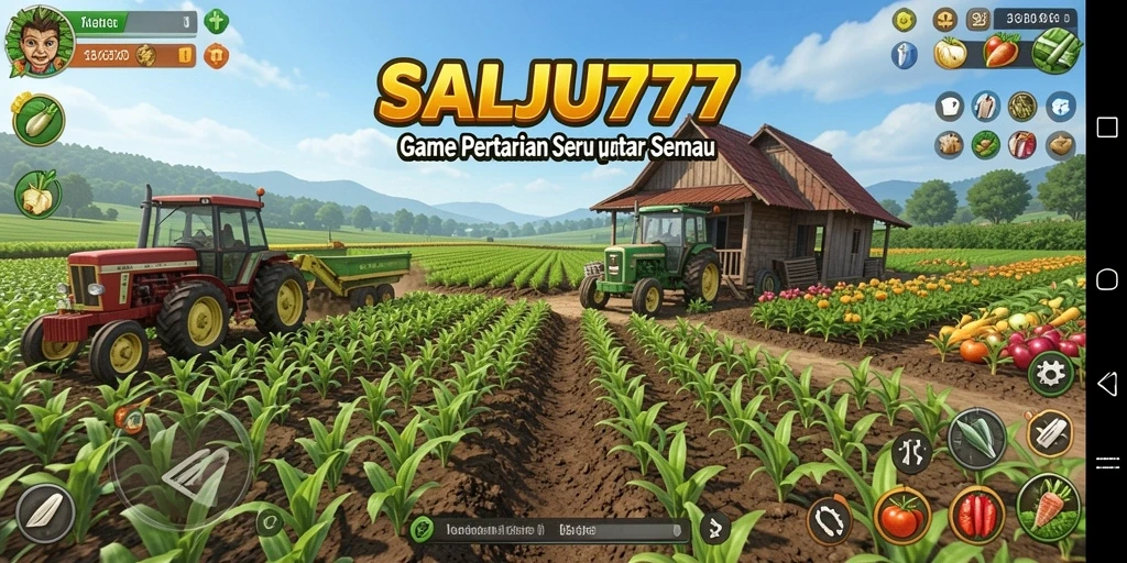 Tampilan gameplay SALJU777 yang cerah dan menyenangkan.