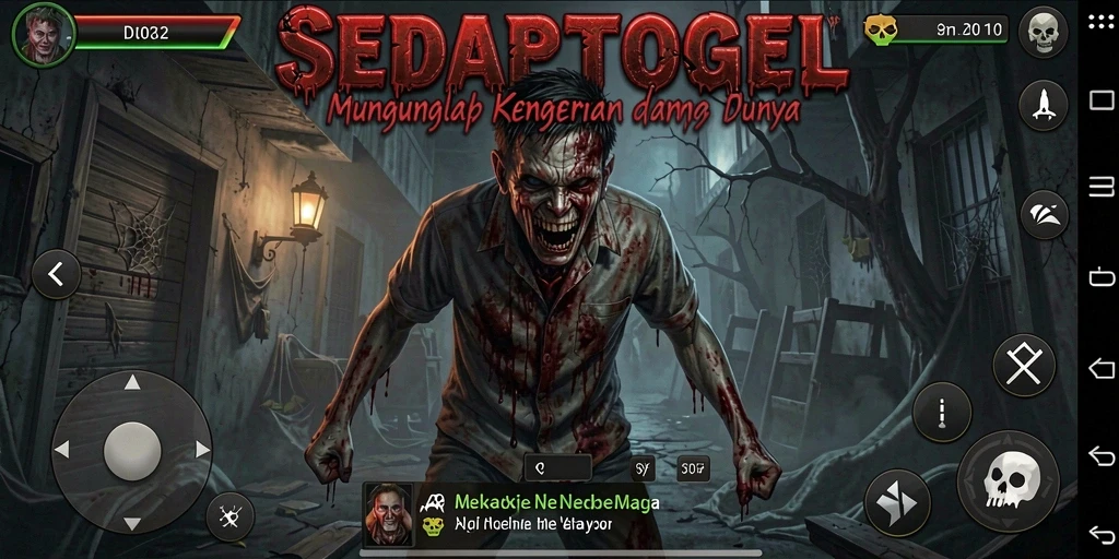 Tangkapan layar menegangkan dari gameplay horror SEDAPTOGEL.