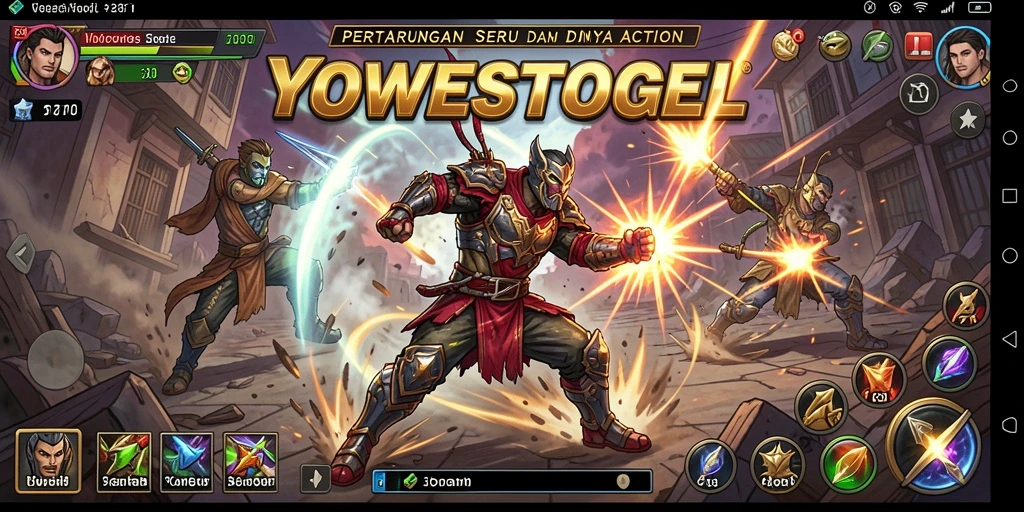 Tampilan gameplay YOWESTOGEL yang mendebarkan dengan aksi pertarungan yang intens.